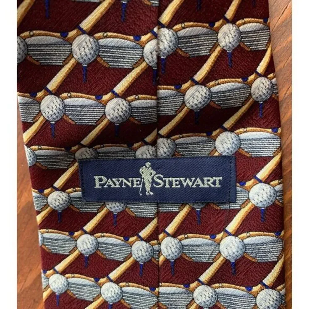 Payne Stewart 100% Silk‎ Golf Neck Tie Made In USA